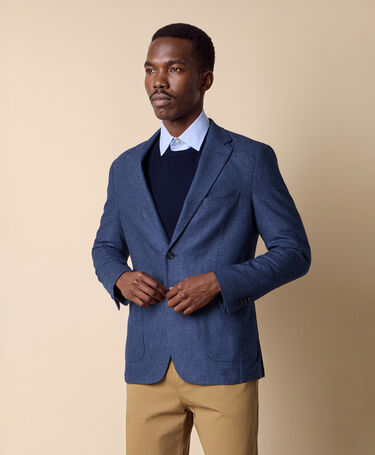Brooks Brothers Blazer aus Melange-Wollmischung Blau