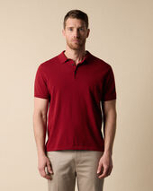Brooks Brothers Polo en Maille de Coton Makò Bordeaux