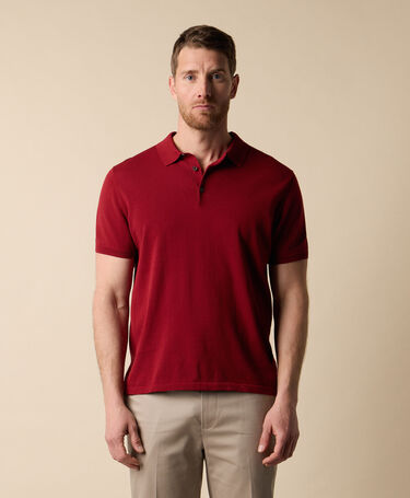 Brooks Brothers Polo en Maille de Coton Makò Bordeaux