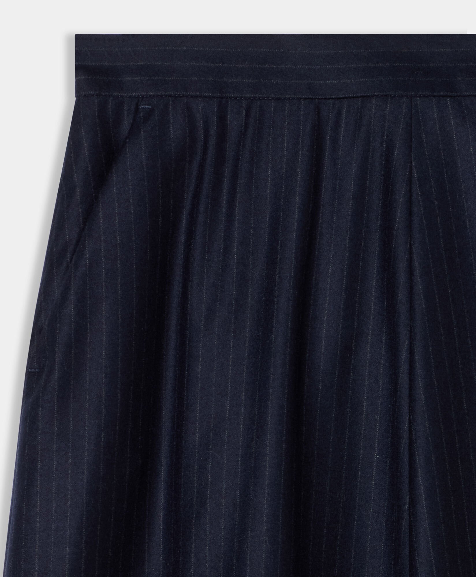 Striped Virgin Wool Skirt