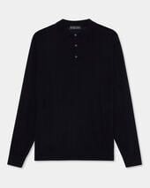 Brooks Brothers Merino Wool Knit Polo Dark Blue