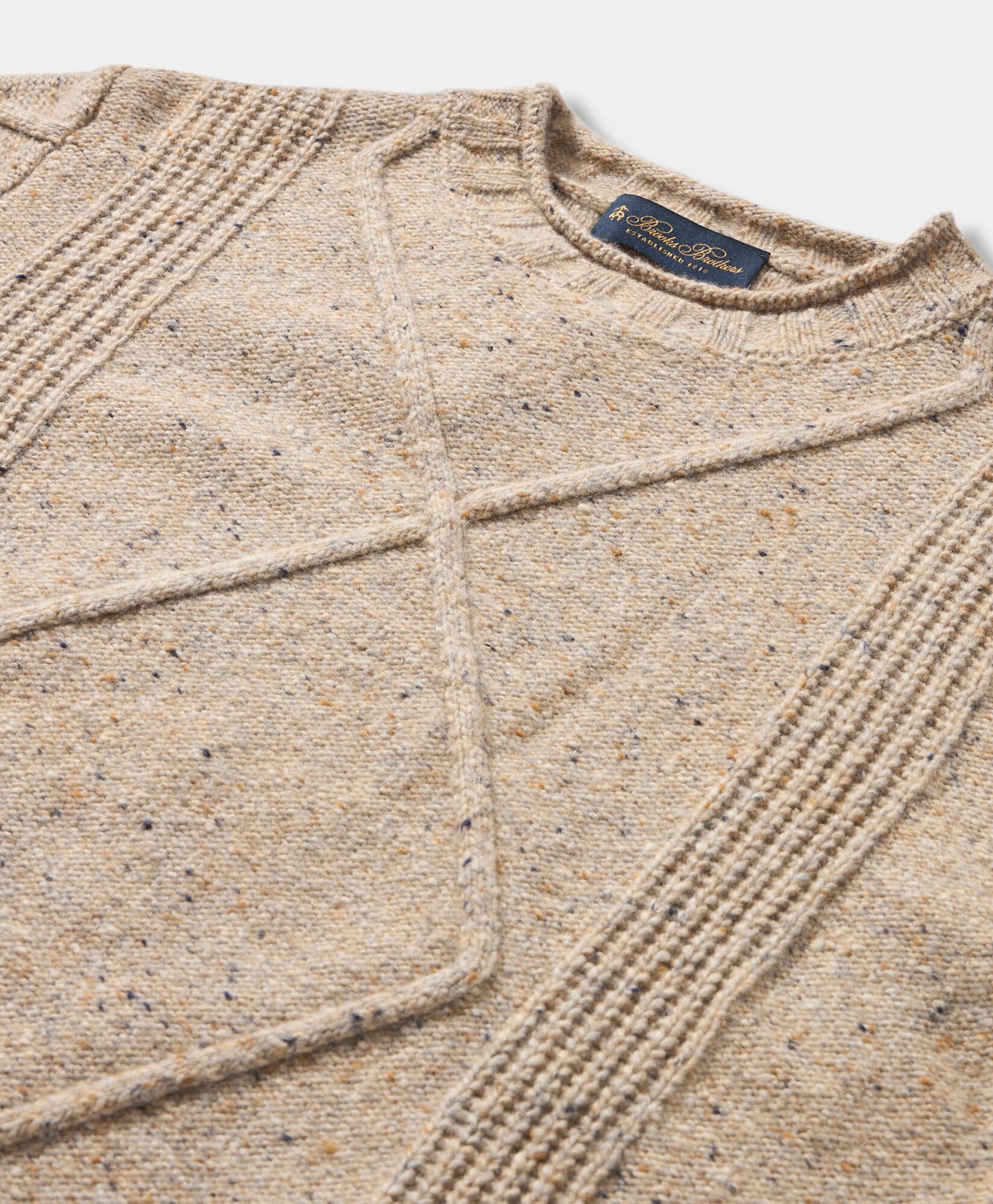 Pull Ras-du-Cou en Laine Mélangée Donegal