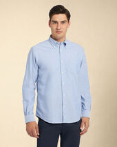 Brooks Brothers Regular Fit Oxford Friday Shirt with Button Down Collar Blue