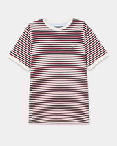 Brooks Brothers Striped Cotton Blend T-Shirt Multicolor