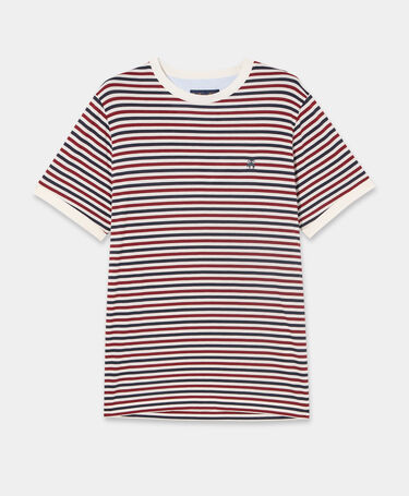 Brooks Brothers Striped Cotton Blend T-Shirt Multicolor