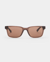 Brooks Brothers Lunettes de Soleil Rectangulaires Marron Marron