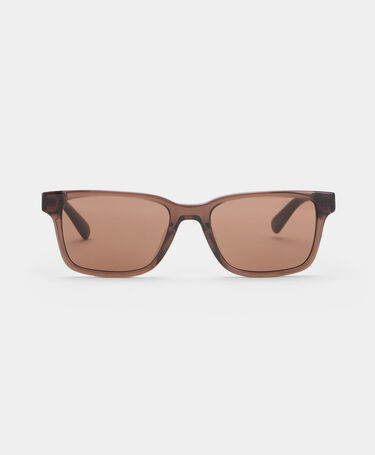 Brooks Brothers Okulary Przeciwsłoneczne Prostokątne Brązowe Brązowy