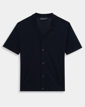 Brooks Brothers Cotton-Linen Knit Polo Shirt Navy
