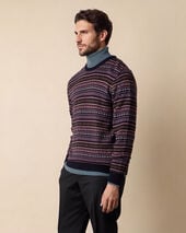 Brooks Brothers Fair Isle Lambswool Crewneck Sweater Navy Brooks Brothers Fair Isle Lambswool Crewneck Sweater Navy