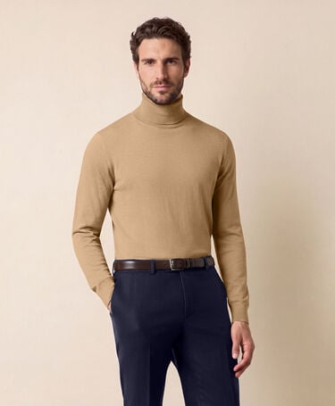 Brooks Brothers Rollkragenpullover aus Merinowolle Nuss