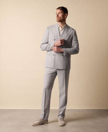 Brooks Brothers Completo croisé en Laine Vierge Weave Gris Clair