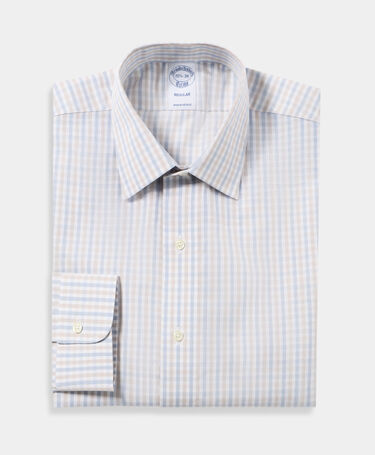 Brooks Brothers Regular Fit Cotton Shirt with Ainsley Collar Blue