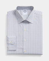Brooks Brothers Regular Fit Cotton Shirt with Ainsley Collar Blue