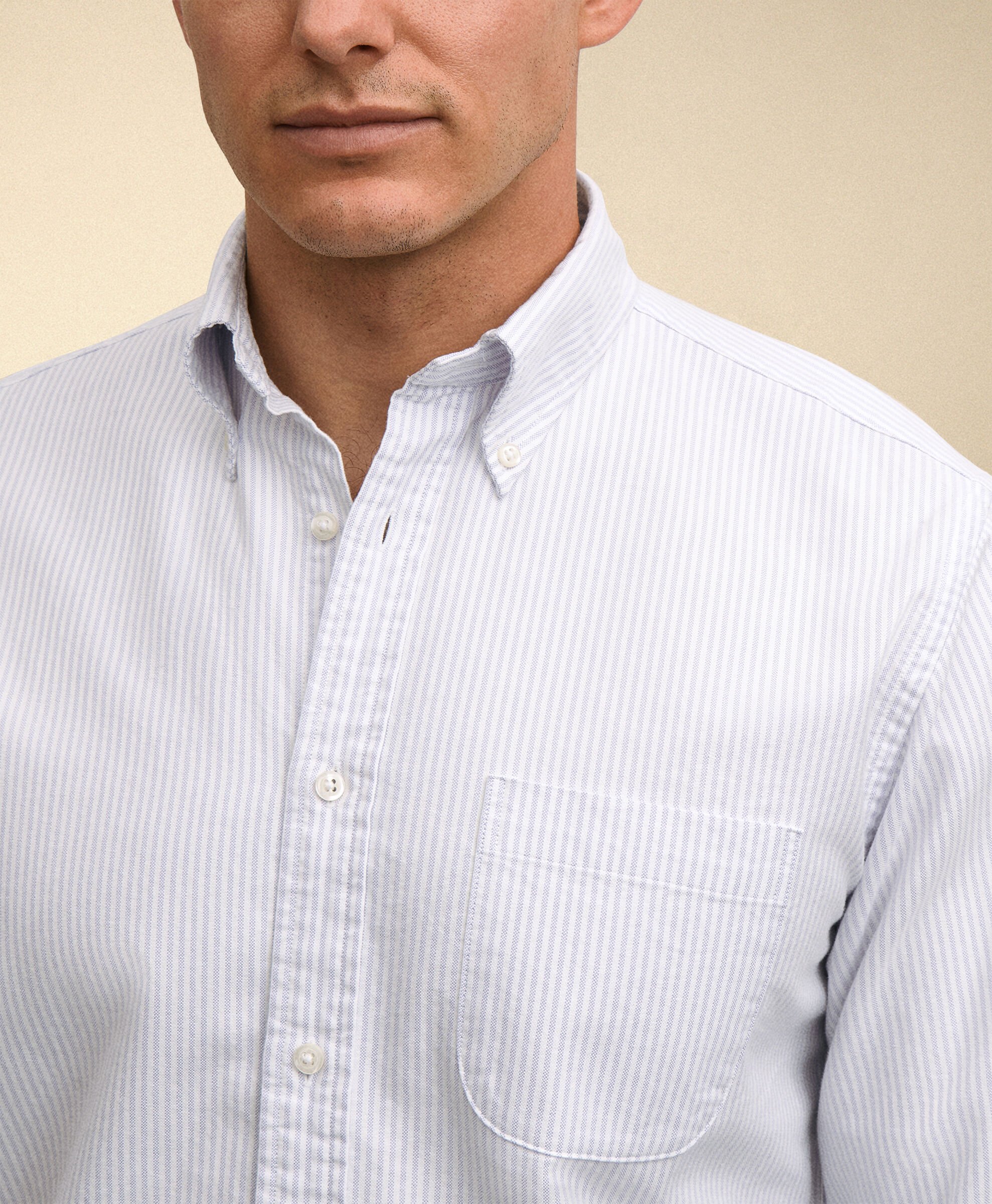 Regular Fit Oxford Shirt with Button Down Collar