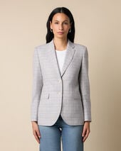Brooks Brothers Glen Plaid Cotton Blazer Natural