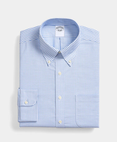 Brooks Brothers Camisa Regular Fit Non-Iron Oxford con Cuello Button Down Azul