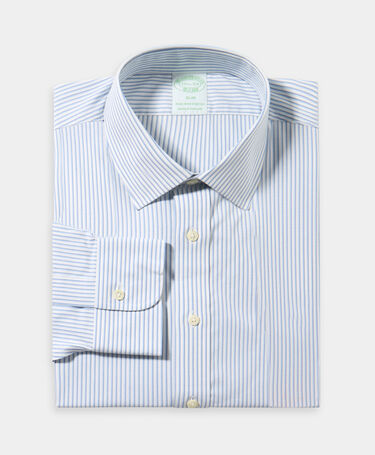 Brooks Brothers Chemise Slim Fit Non-Iron en coton avec col Ainsley Bleu