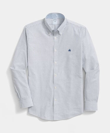 Brooks Brothers Chemise Oxford Non-Iron Coupe Regular avec Col Button Down Bleu