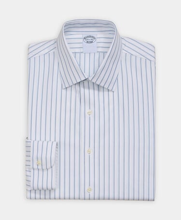 Brooks Brothers Camicia Slim Fit Non-Iron con Collo Ainsley Bianco