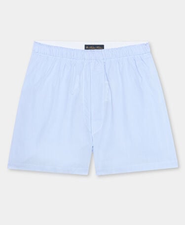 Brooks Brothers Micro Check Cotton Boxer Ice Blue
