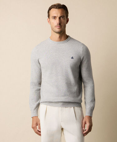 Brooks Brothers Lambswool Crewneck Light Grey