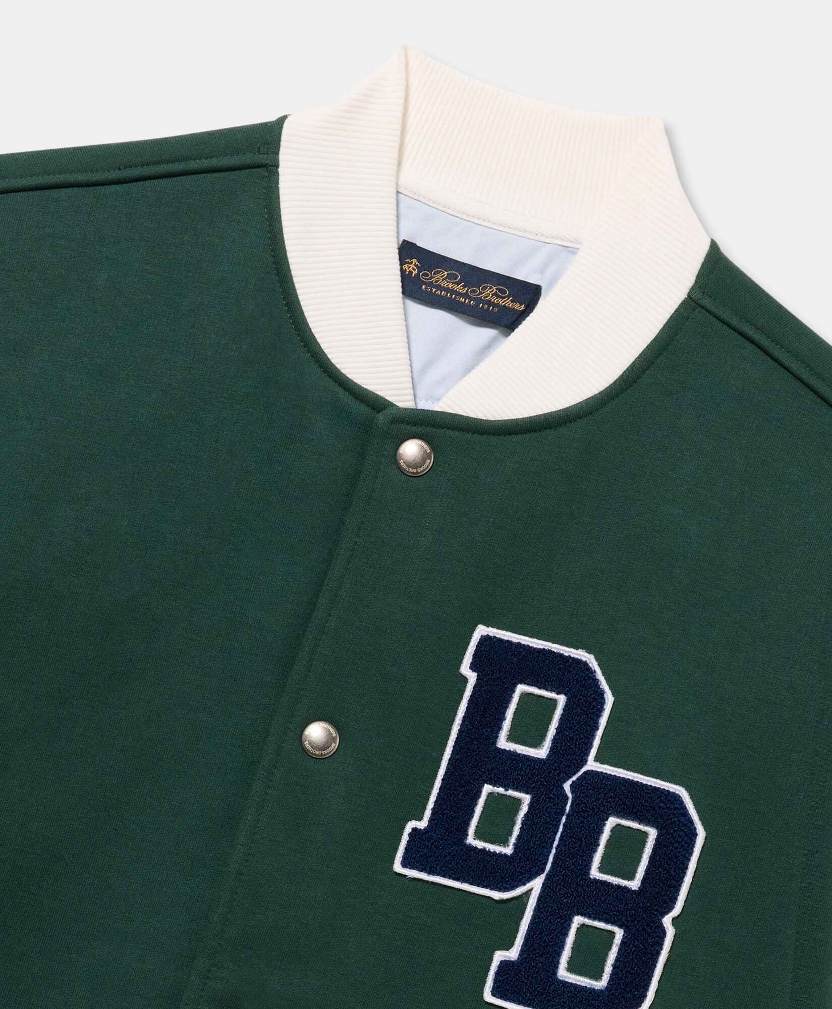 Terry Logo Cotton Varsity Jacket