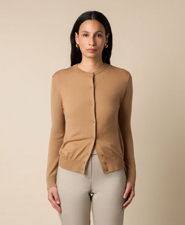 Brooks Brothers Merino Wool Cardigan Camel