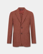 Brooks Brothers Melange Wool Blend Blazer Rust