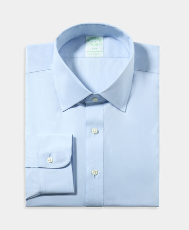 Brooks Brothers Chemise Slim Fit Non-Iron Oxford avec col Ainsley Bleu