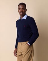 Brooks Brothers Jersey de Cuello Redondo con Logo Azul Marino