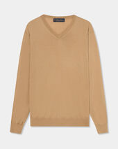 Brooks Brothers Merino Wool V-Neck Sweater Nut