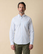 Brooks Brothers Regular Fit Poplin Friday Shirt with Button Down Collar Light/Pastel Blue