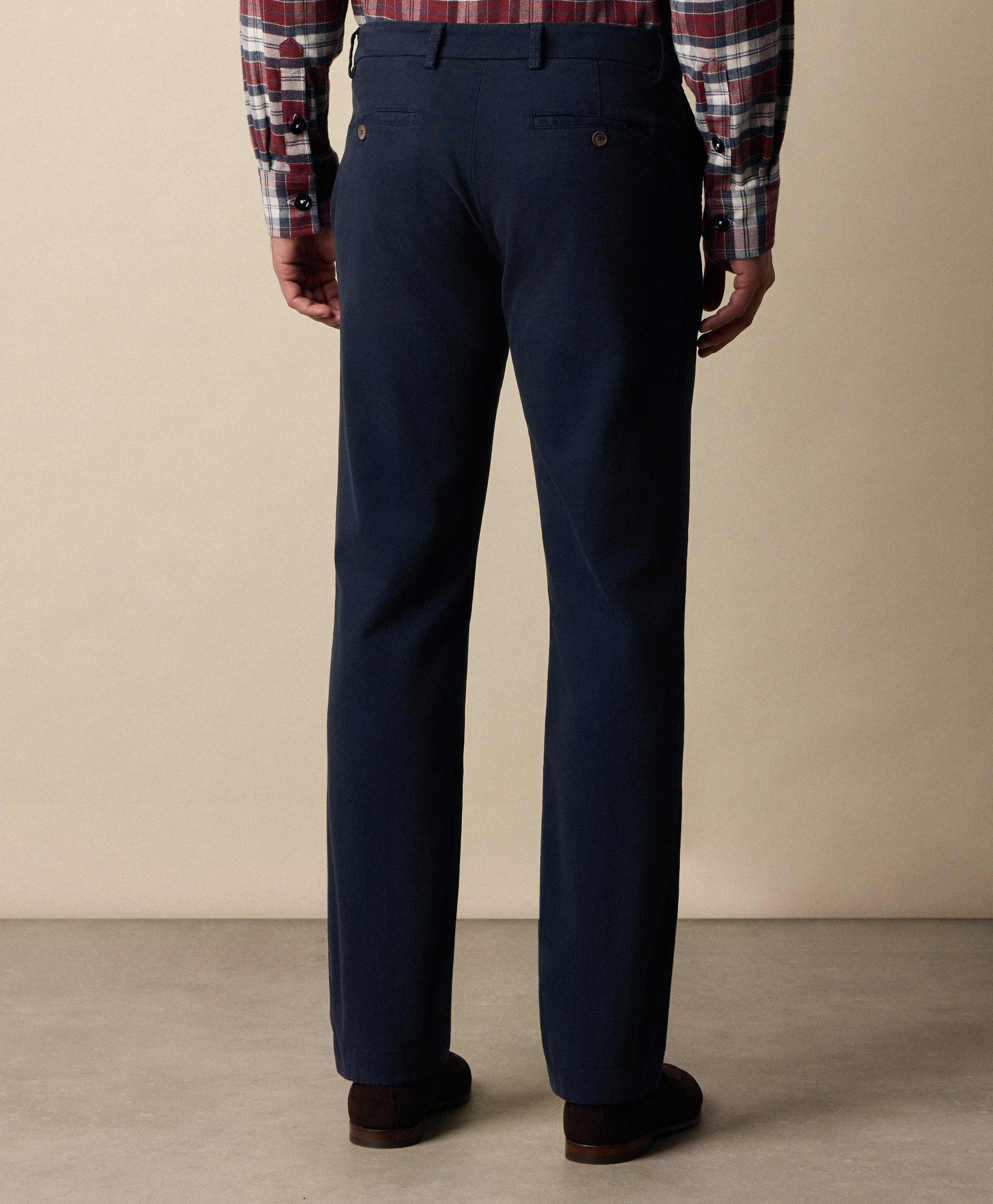  Brooks Brothers Regular Fit Chino Aus Stretch-baumwolle Microtwill - Mann Freizeit-hosen Marineblau 38 