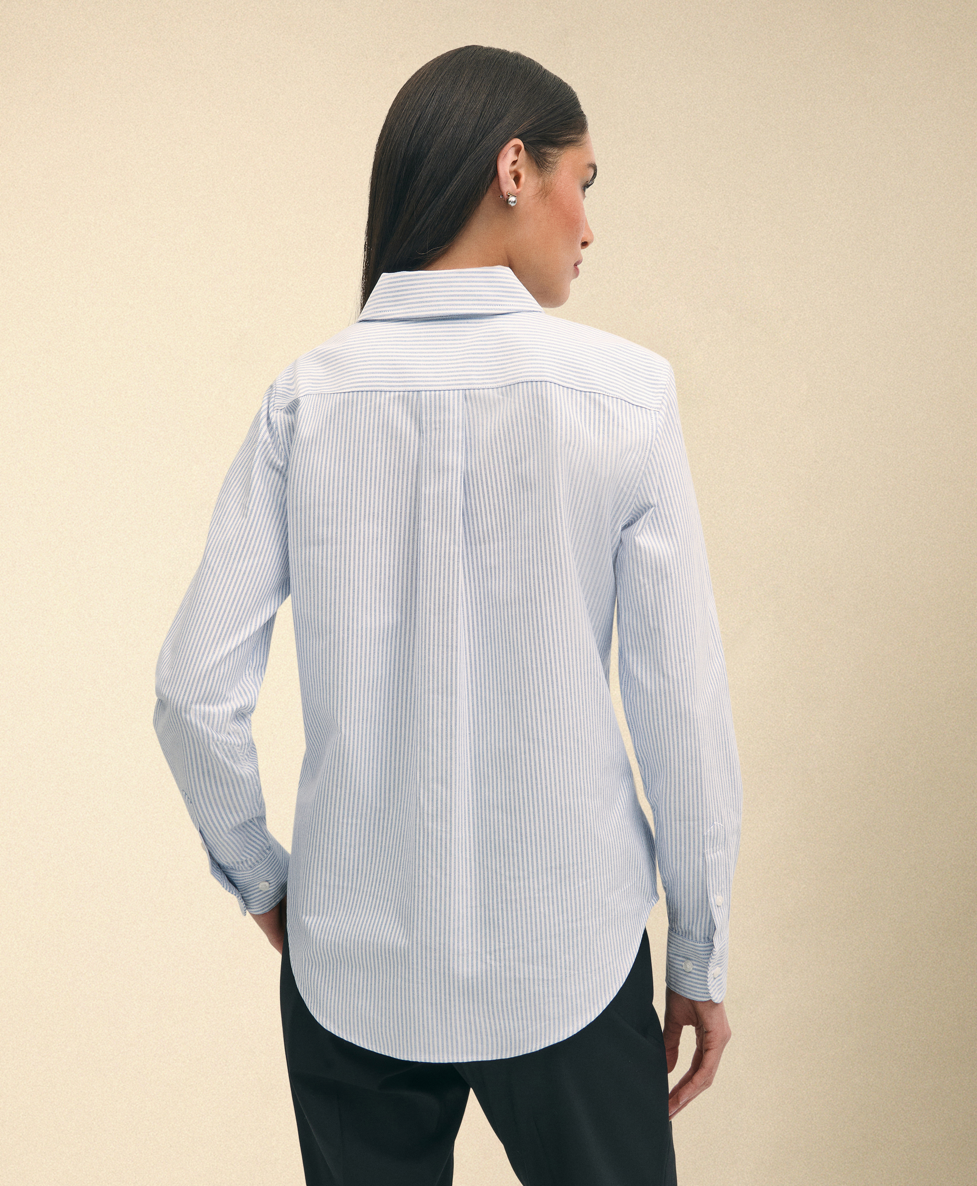  Brooks Brothers Oxford-hemd Mit Streifen, Classic Fit, Mit Button Down Kragen - Frau Hemden Und Blusen Blau 6 