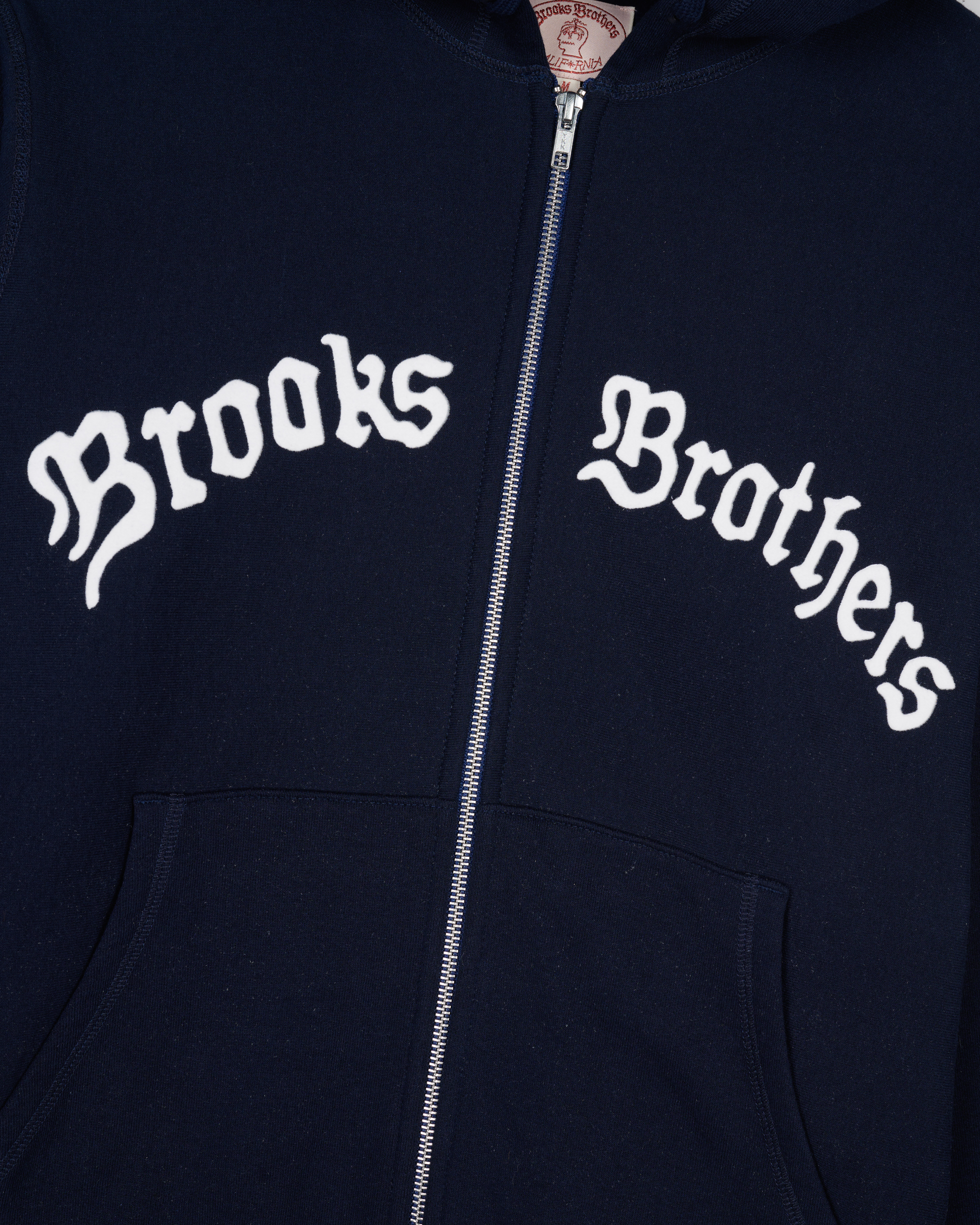  Brooks Brothers Brooks Brothers X Brain Dead California Zip Hoodie - Man Brain Dead X Brooks Brothers Navy S 