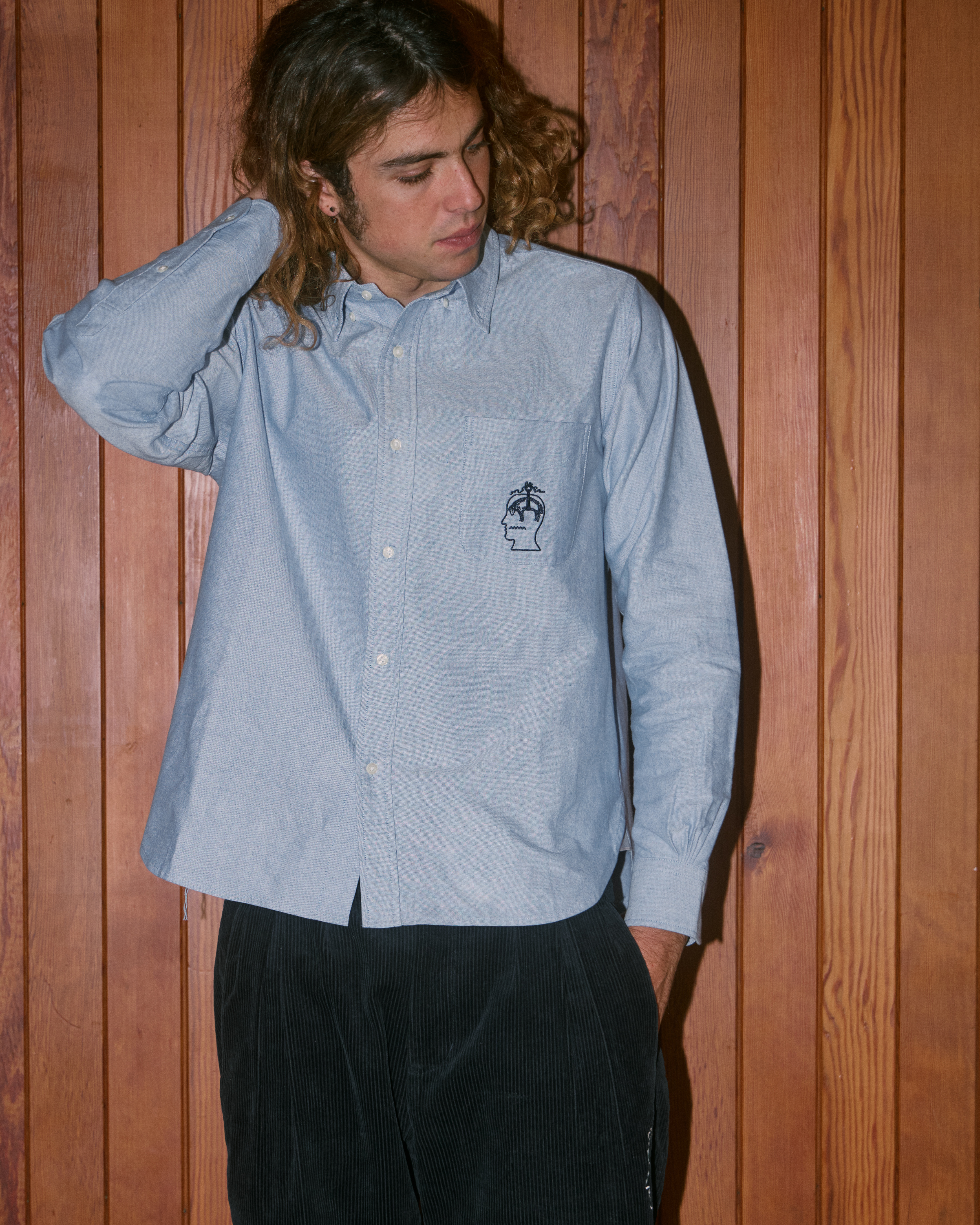  Brooks Brothers Brain Dead X Brooks Brothers California Oxford Button Up Shirt - Man Brain Dead X Brooks Brothers Blue M 