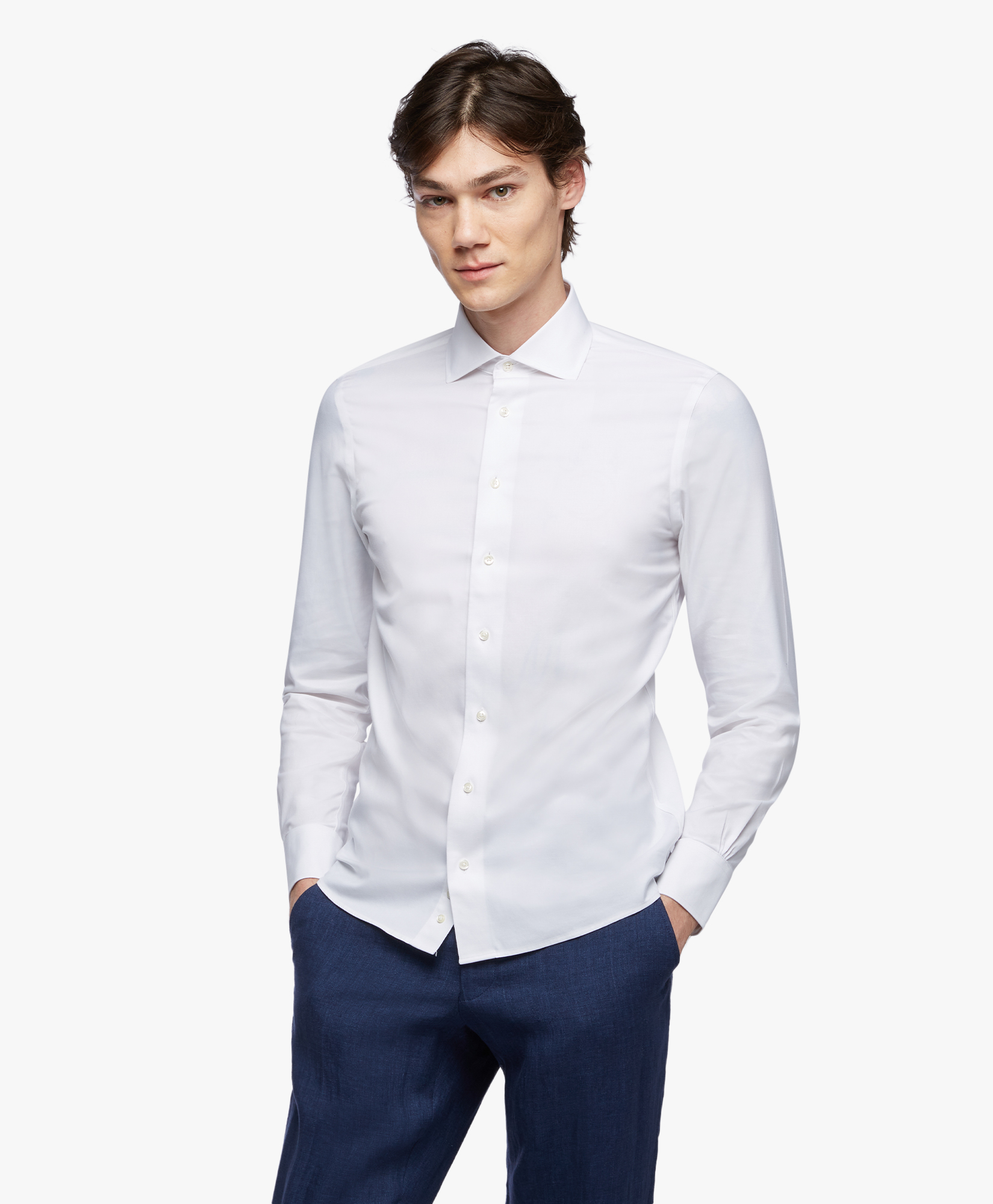 Brooks Brothers | Brooks Brothers Milano Fit Non-iron Dress Shirt, English  Spread Collar - Man Dress Shirts White 14h | Shoppingscanner
