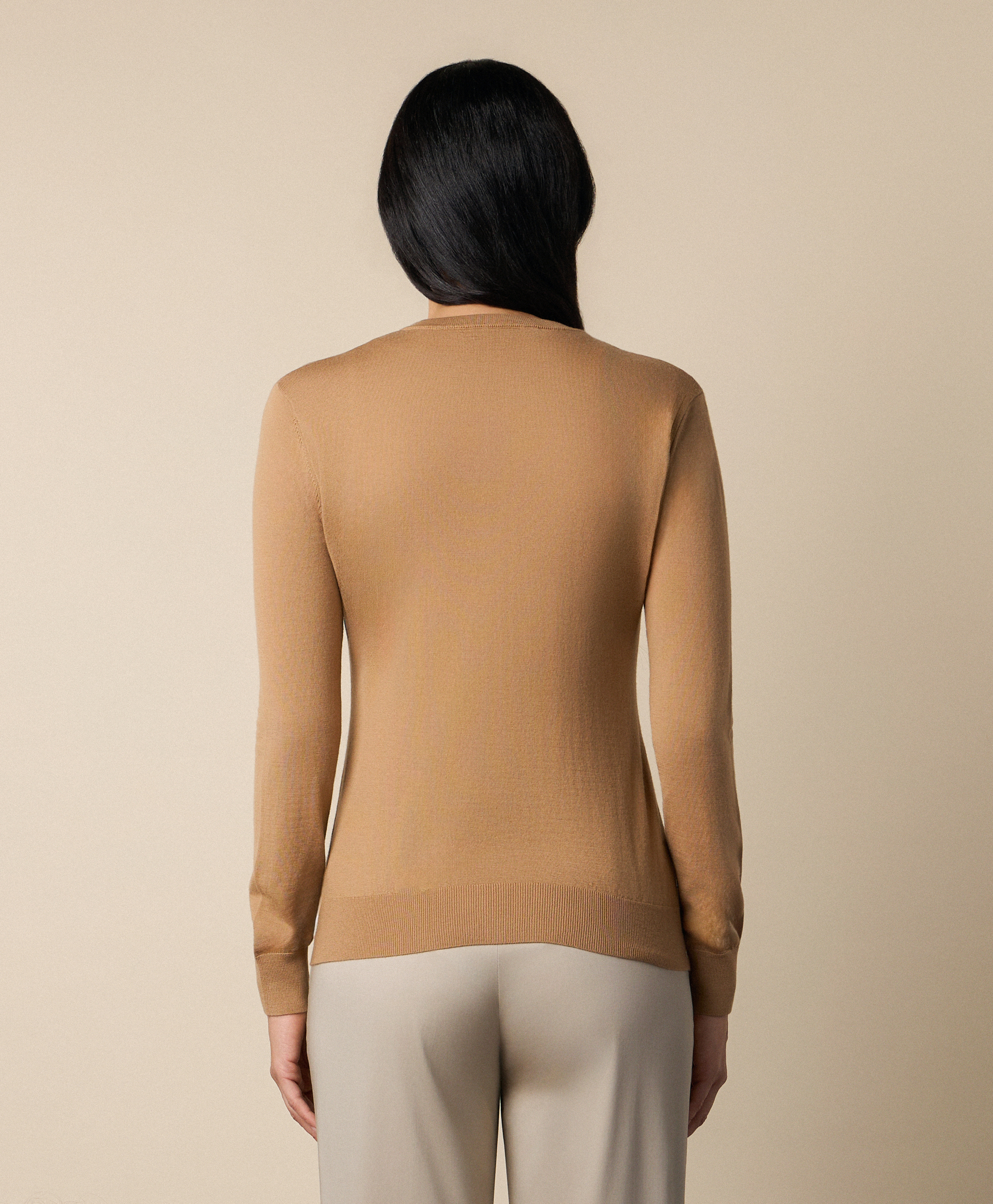  Brooks Brothers Cardigan Aus Merinowolle - Frau Strickwaren Camel Xl 