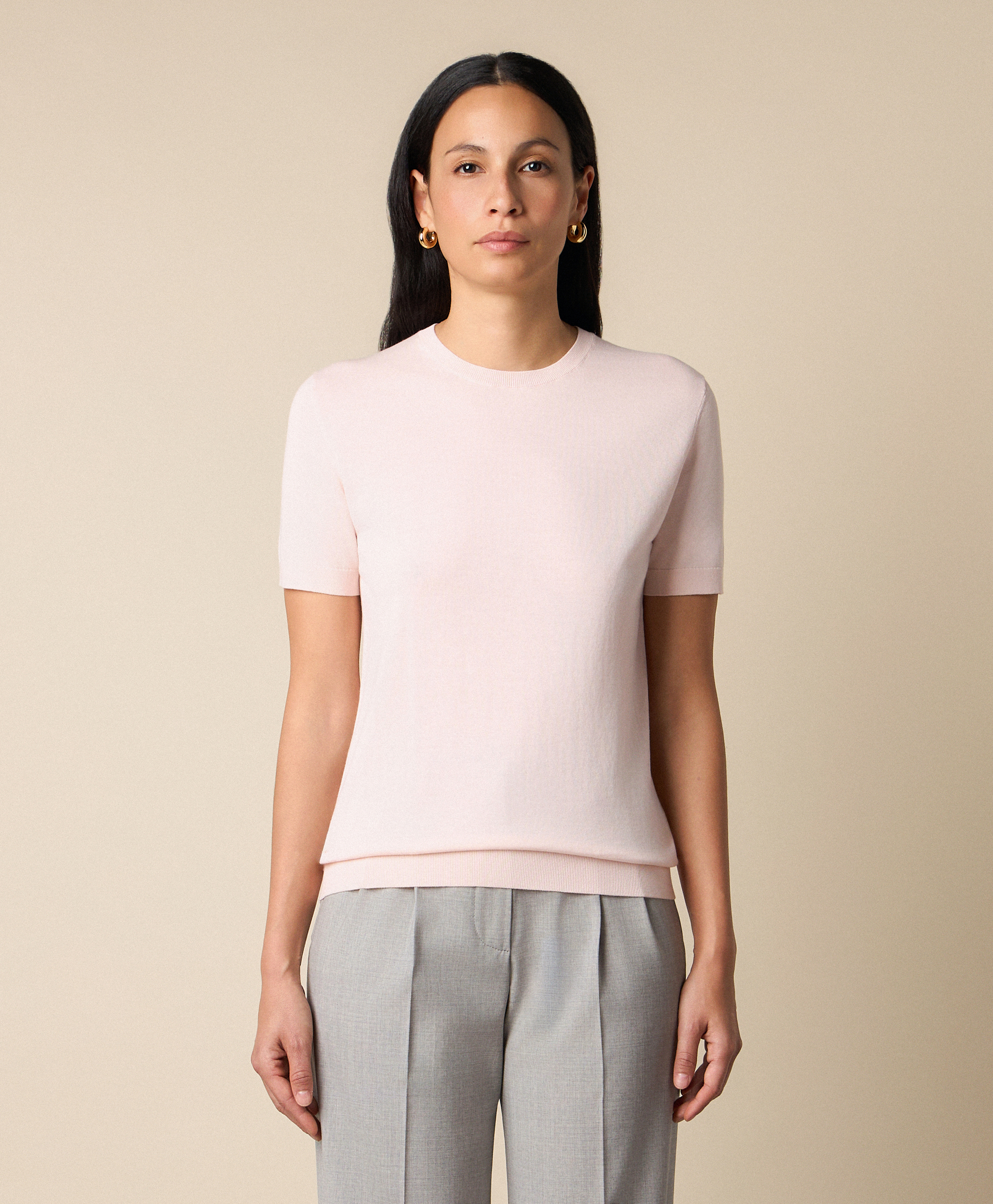 Brooks Brothers Oberteil Aus Baumwollstrick - Frau Strickwaren Rosa L 