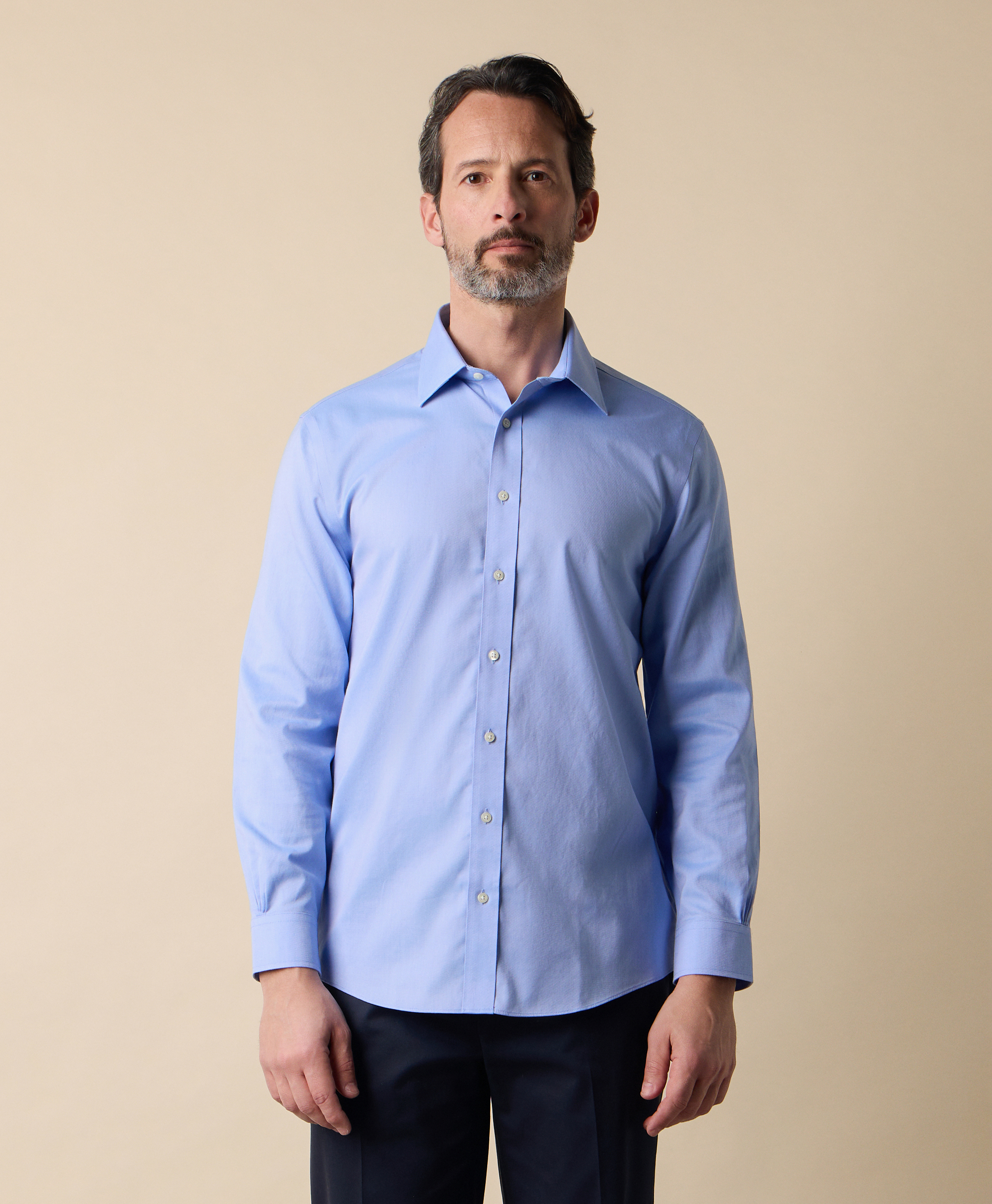  Brooks Brothers Slim Fit Non-iron Performance Shirt With Ainsley Collar - Man Dress Shirts Light Blue 16h 