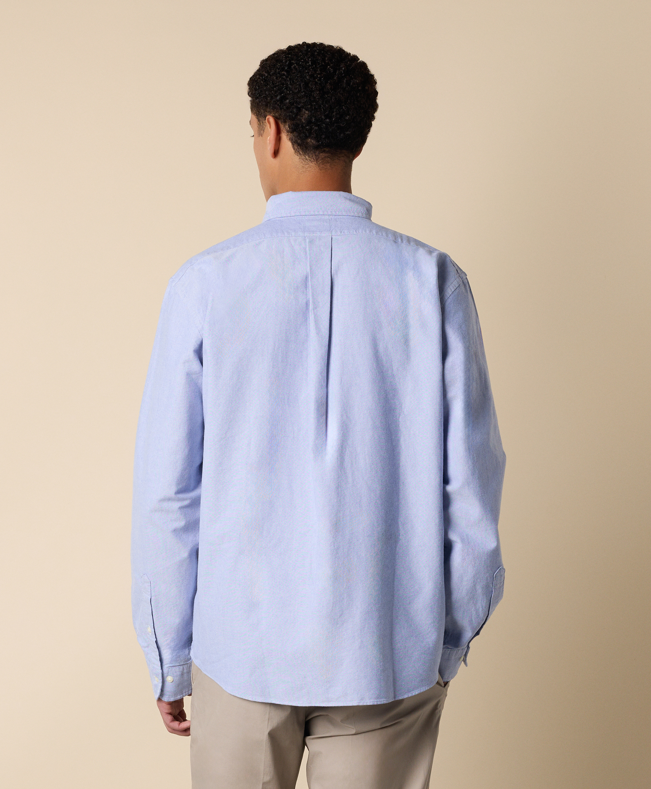  Brooks Brothers Regular Fit Oxford Cloth Friday Sport Shirt With Polo Button Down Collar - Man Casual Shirts Blue Xl 