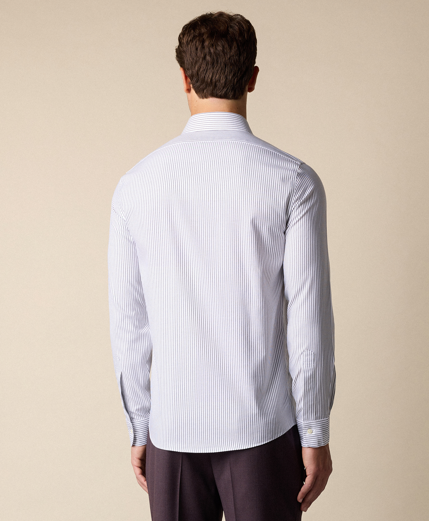  Brooks Brothers Slim Fit Non-iron Hemd Mit Gestreiftem Stretch-twill Und Ainsley-kragen - Mann Formelle Hemden Schwarz 15 