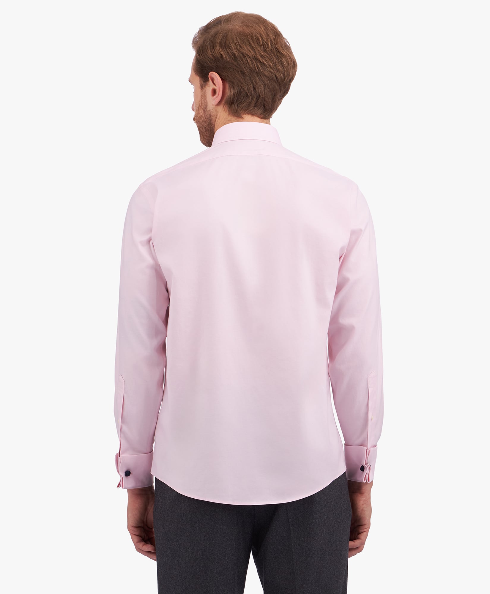  Brooks Brothers Light Pink Regular Fit Non-iron Stretch Supima Cotton Pinpoint Oxford Cloth Dress Shirt With Ainsley Collar - Man Dress Shirts Pastel Pink 17h 
