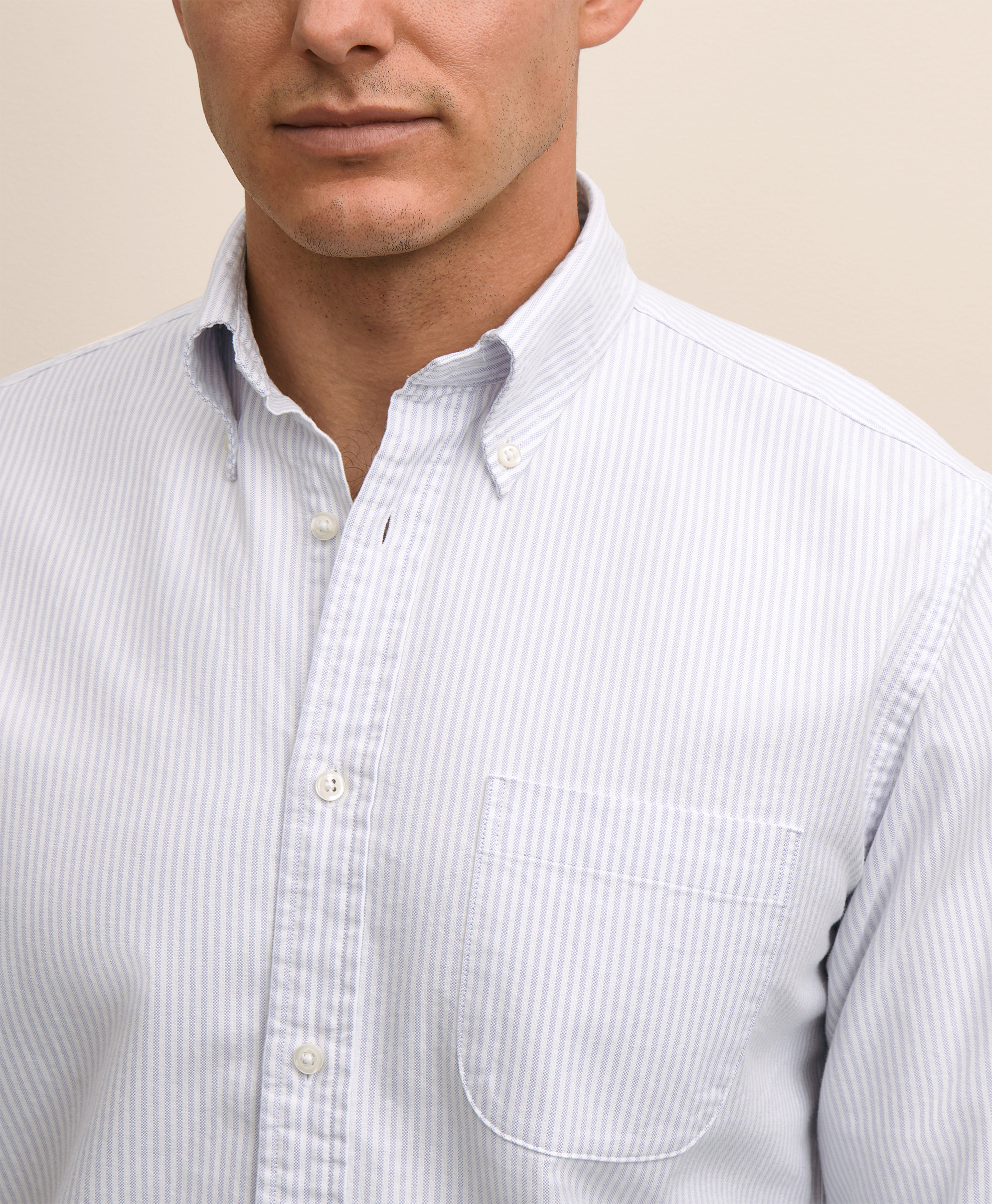  Brooks Brothers Camicia Regular Fit In Oxford Con Collo Button Down - Uomo Camicie Casual Viola Chiaro M 