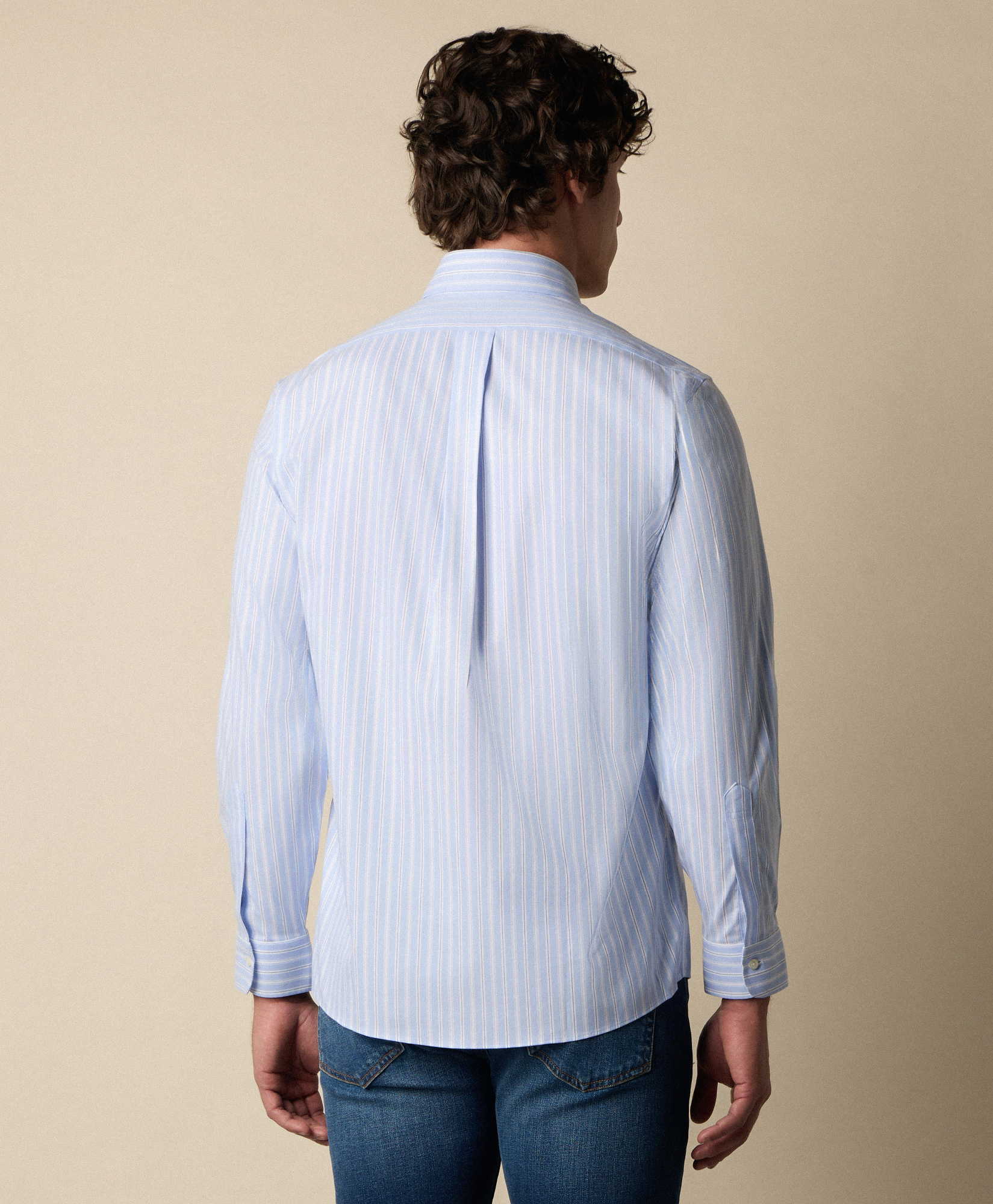  Brooks Brothers Regular Fit Non-iron Oxford Pinpoint Button Down Shirt - Man Dress Shirts Light Blue 15 