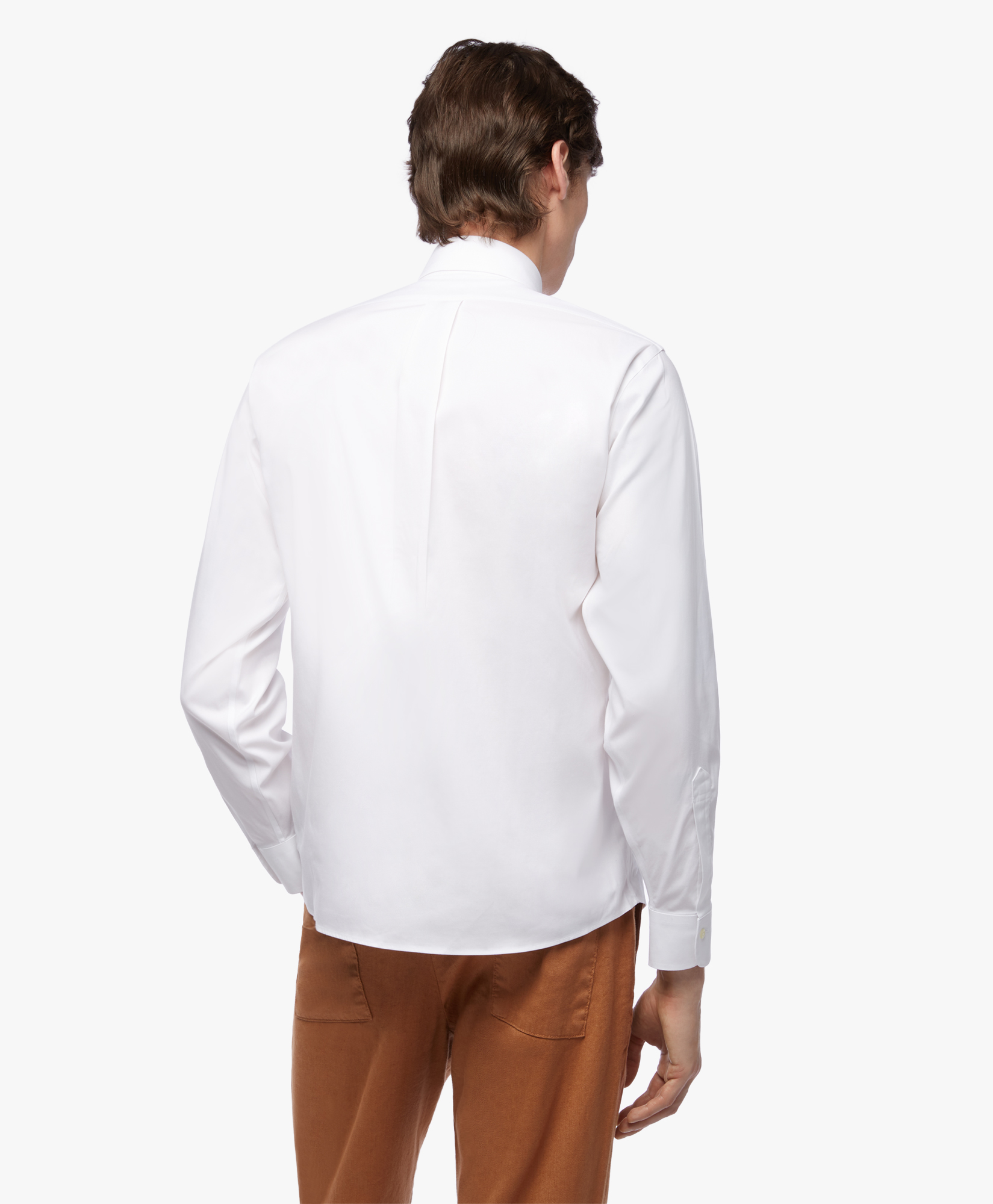  Brooks Brothers Regular Fit Non-iron Hemd Aus Supima Oxford Pinpoint Mit Button Down Kragen - Mann Formelle Hemden Weiß 18 