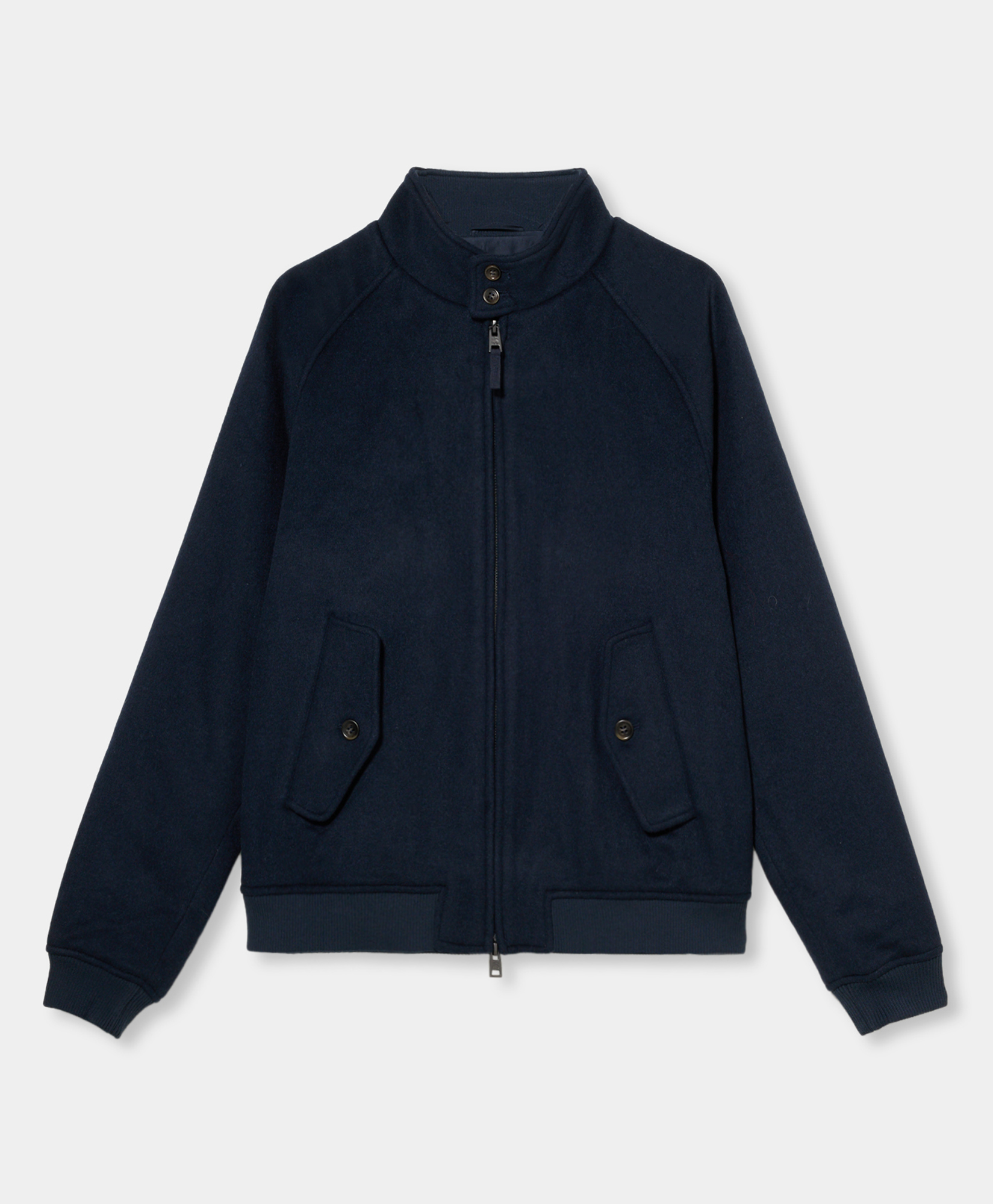 Wool Harrington Jacket - Uomo Cappotti E Giubbotti Navy Xxxl