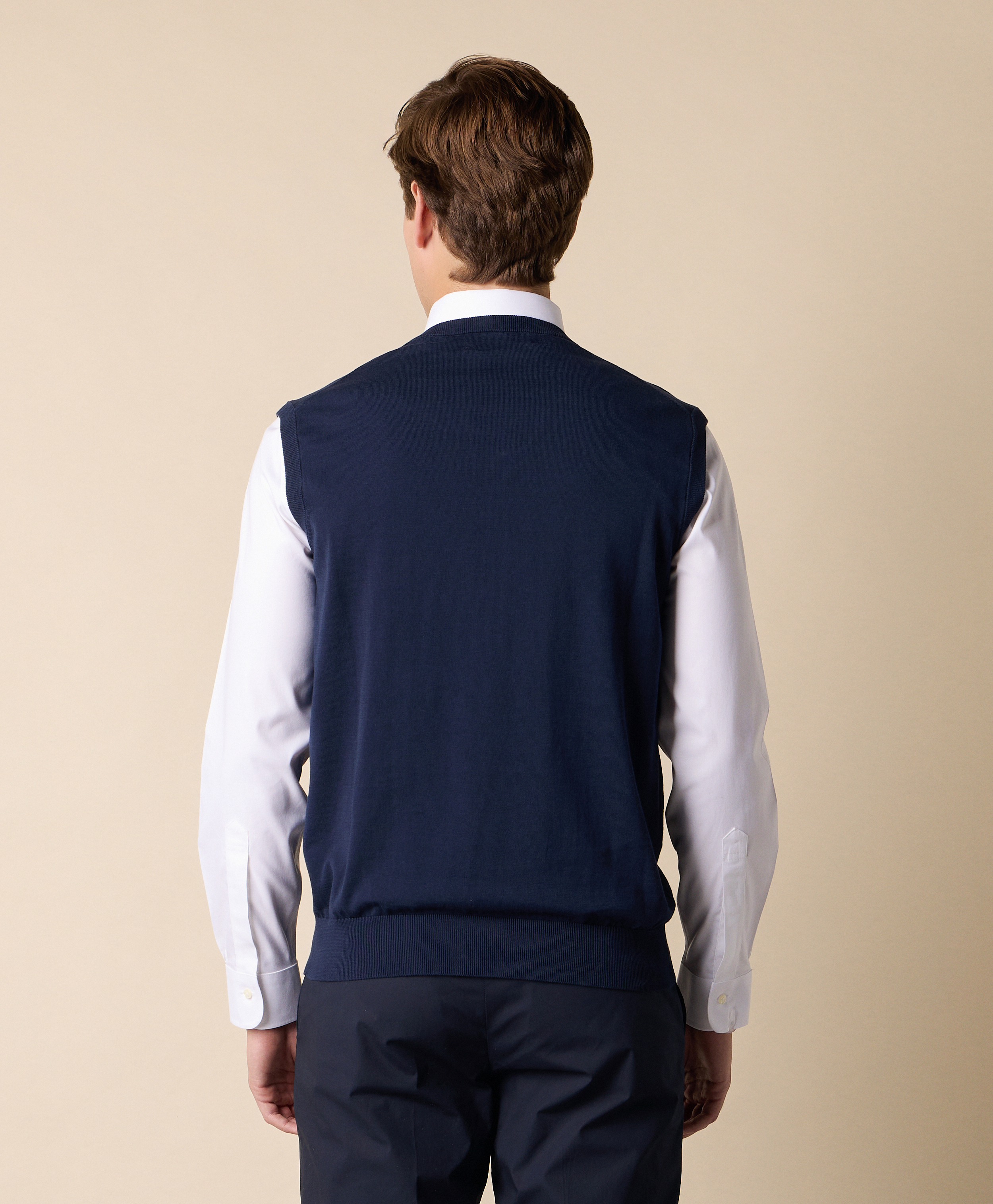  Brooks Brothers Baumwoll-weste - Mann Strickwaren Marineblau L 