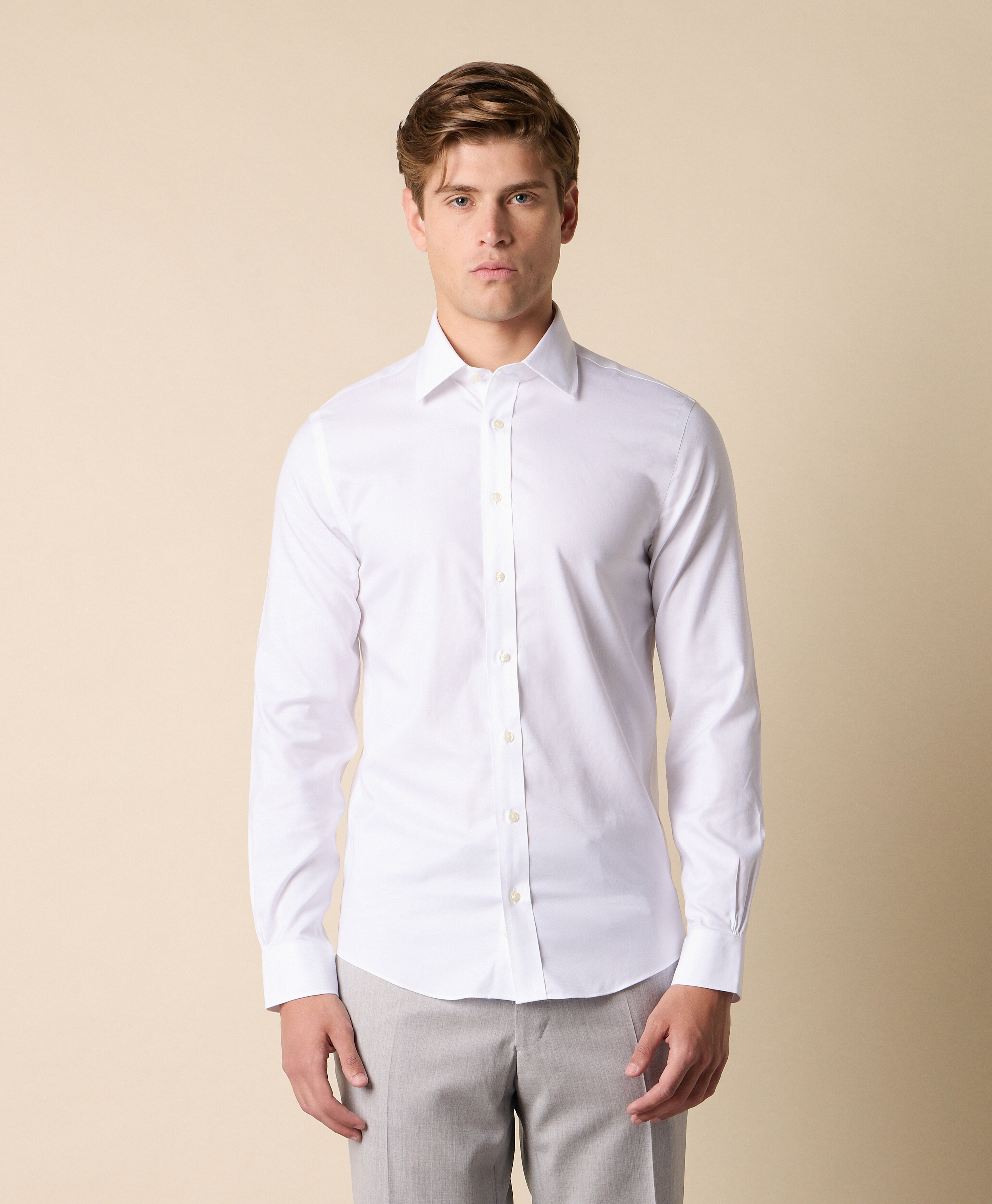  Brooks Brothers Camicia Slim Fit Non-iron Performance Con Collo Ainsley - Uomo Camicie Formali Bianco 16h 