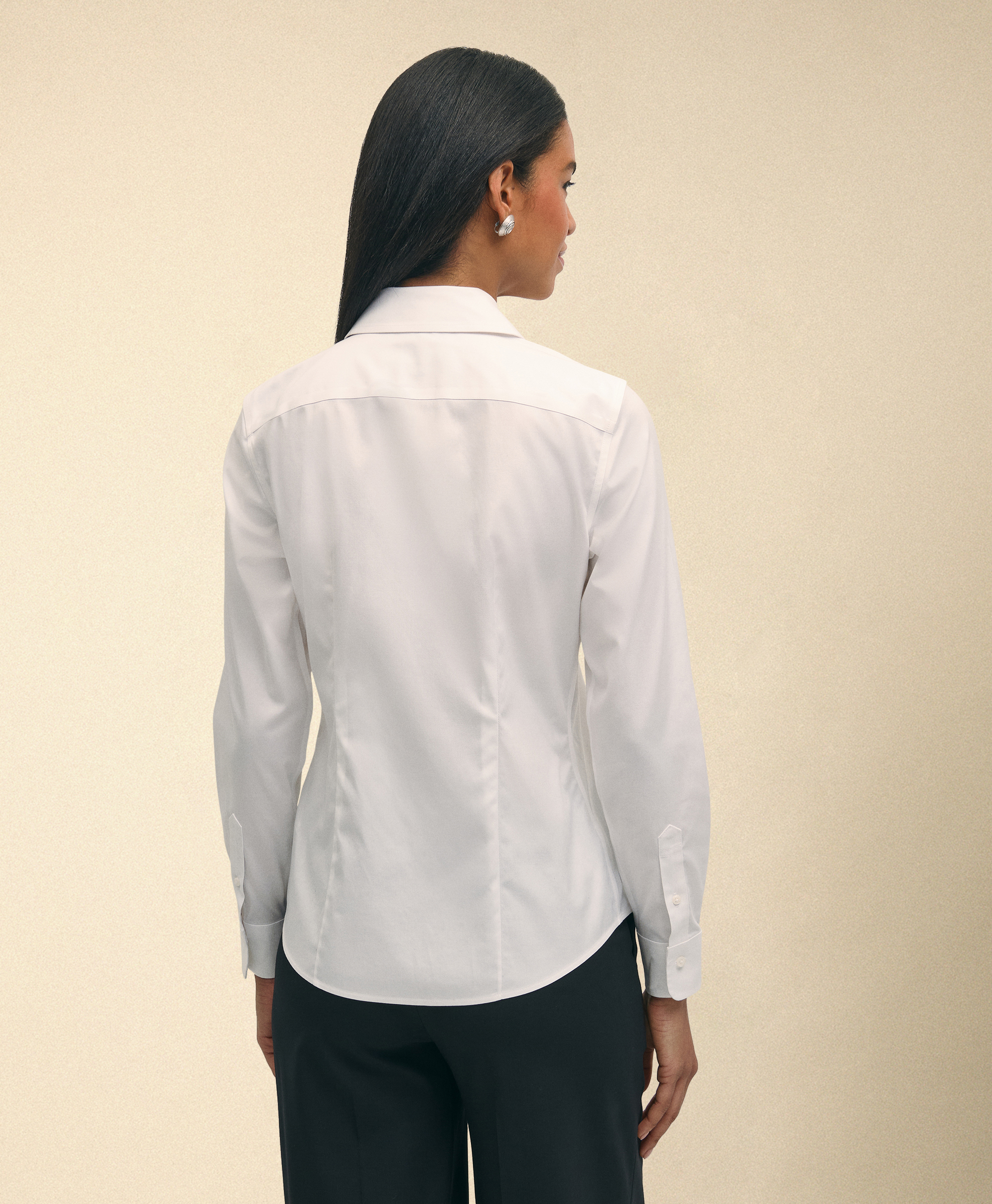  Brooks Brothers Classic Fit Non-iron Oxford Pinpoint Supima Shirt With Forward Point Collar - Woman Shirts And Blouses White 2 